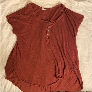 Free People Red Top